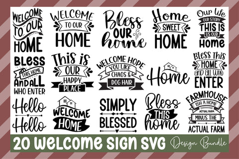 Welcome Sign Svg Design Bundle SVG Rupkotha 