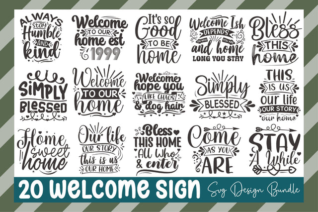 Welcome Sign Svg Design Bundle SVG Rupkotha 