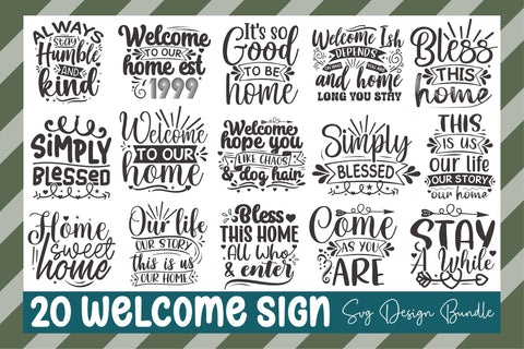 Welcome Sign Svg Design Bundle SVG Rupkotha 