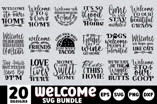 Welcome Sign SVG Design Bundle SVG SH_Tee store 