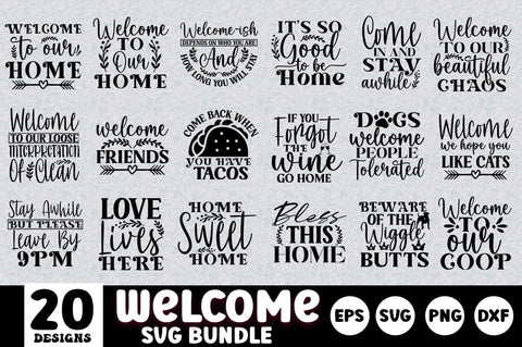 Welcome Sign SVG Design Bundle SVG SH_Tee store 