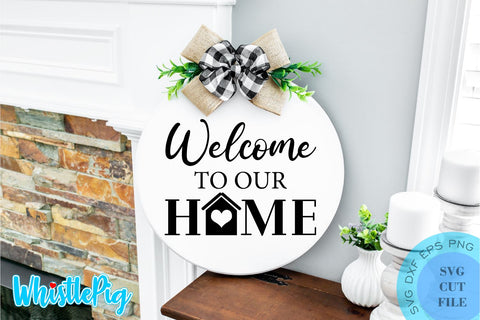 Welcome Sign Svg Farmhouse Door Sign Svg Bundle Door Sign Svg Bundle Fall Wood Round Svg Bundle Autumn Svg Farmhouse Svg Farmhouse Svg Sign SVG Whistlepig Designs 