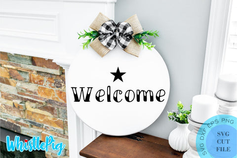Welcome Sign Svg Farmhouse Door Sign Svg Bundle Door Sign Svg Bundle Fall Wood Round Svg Bundle Autumn Svg Farmhouse Svg Farmhouse Svg Sign SVG Whistlepig Designs 
