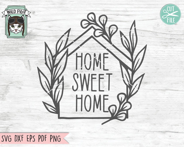 Welcome Sign SVG File, Welcome Sign Cut File, House SVG, Home Cut File, Home svg, House Cut File, Home Phrases SVG, House leaves svg file SVG Wild Pilot 