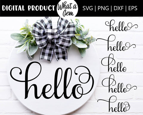 Welcome Sign SVG | Hello Door Hanger SVG | Front Door Decor | Hello Door Knocker | Home Sign | Home Decor | Porch Sign | Housewarming Gift SVG What A Gem SVG 
