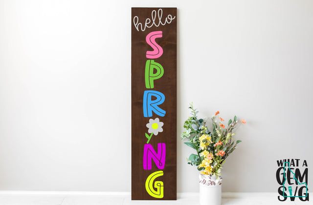 Welcome Sign SVG | Hello Spring Porch Sign SVG | Porch Decor | Spring Front Door Sign | Spring Outdoor Decor | Spring Front Door Decor DIY SVG What A Gem SVG 