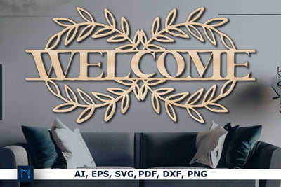 Welcome Sign SVG, Laser cut Welcome Sign SVG MD JOYNAL ABDIN 