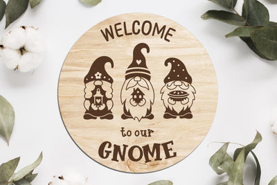 Welcome sign svg, welcome gnome, door hanger, doormat SVG Digital Rainbow Shop 