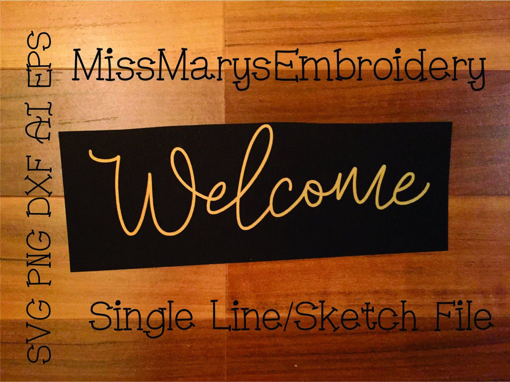 Welcome Sketch Saying - So Fontsy