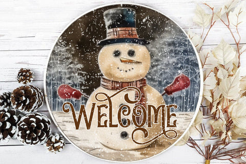 Welcome Snowman Round Sublimation Sublimation Jagonath Roy 