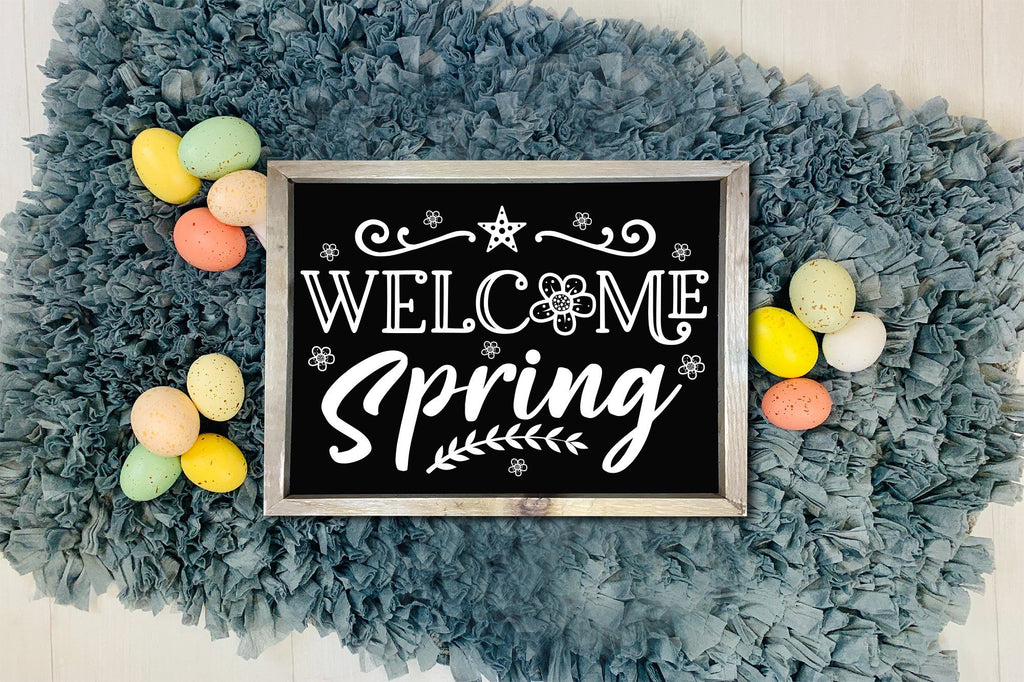 Welcome Spring, Easter Sign SVG - So Fontsy