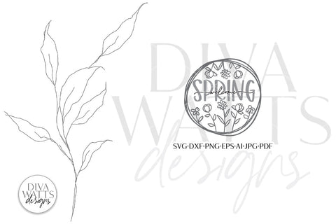 Welcome Spring SVG | Farmhouse Wreath Design SVG Diva Watts Designs 