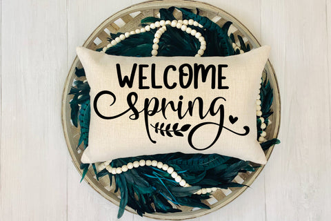 Welcome Spring SVG I Spring Door Sign SVG SVG Happy Printables Club 
