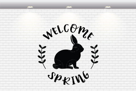 Welcome Spring - SVG, PNG, DXF, EPS SVG Elsie Loves Design 