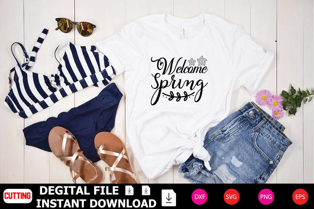 Welcome Spring SVG Shahin alam 