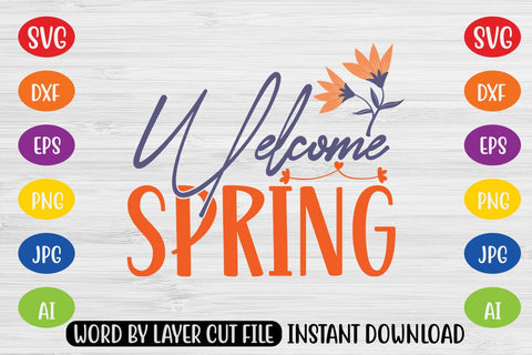 Welcome Spring SVG SVG MStudio 