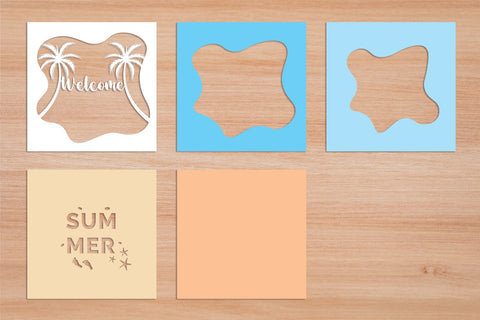 Welcome Summer - 3D Layered Paper Cut SVG SVG Slim Studio 