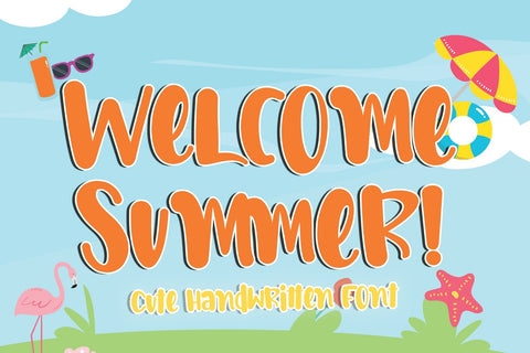 Welcome Summer Font Stefani Letter 