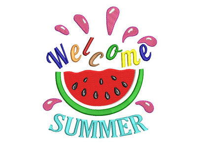 Welcome Summer Machine Embroidery Design SVG Canada Embroidery 