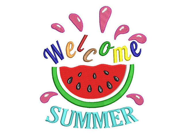 Welcome Summer Machine Embroidery Design SVG Canada Embroidery 
