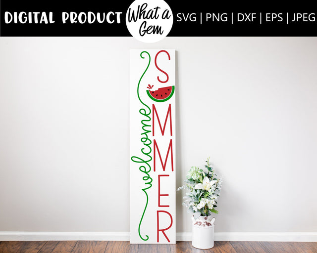 Welcome Summer Porch Sign SVG | Watermelon Porch Sign | Summer SVG | Home Decor | Summer Decor | Summer Porch Decor | Welcome Sign | Front SVG What A Gem SVG 
