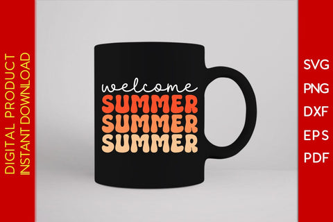 Welcome Summer Retro Summer Vacation SVG PNG PDF Cut File SVG Creativedesigntee 