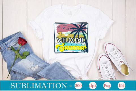 Welcome Summer Sublimation SVGs,Quotes and Sayings,Food & Drink,On Sale, Print & Cut Sublimation DesignPlante 503 
