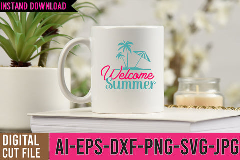 Welcome Summer SVG Cut FIle SVG BlackCatsMedia 