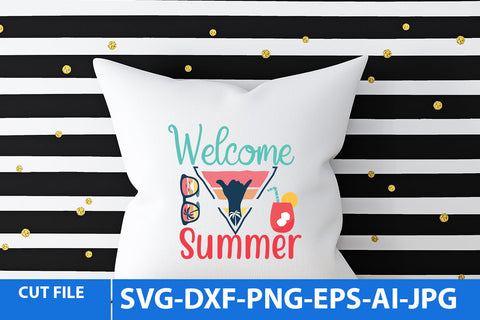 Welcome Summer SVG Cut File SVG BlackCatsMedia 