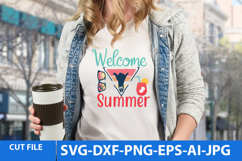 Welcome Summer SVG Cut File SVG BlackCatsMedia 