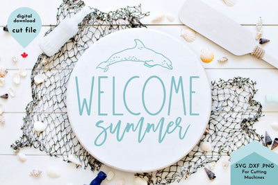 Welcome Summer SVG Cut File SVG Lettershapes 