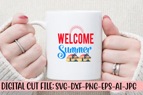 Welcome Summer SVG Cut File SVG Syaman 