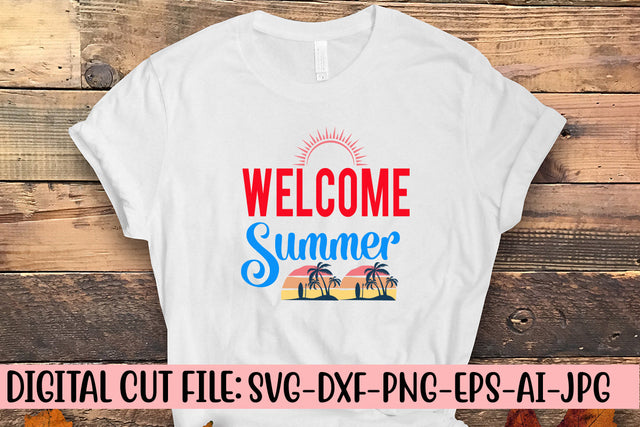 Welcome Summer SVG Cut File SVG Syaman 