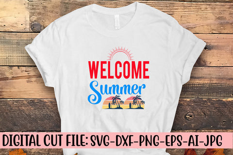 Welcome Summer SVG Cut File SVG Syaman 