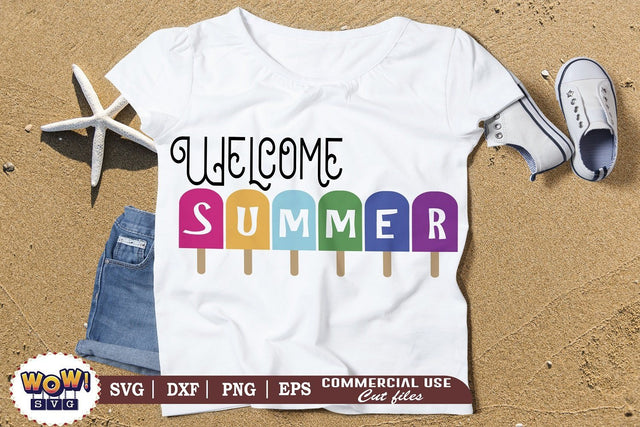 Welcome summer svg, Summer svg, Beach svg, Png, Dxf SVG Wowsvgstudio 