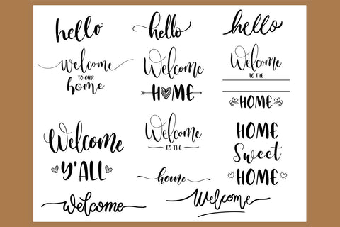 Welcome Svg Bundle | Home Svg Bundle SVG DIYCUTTINGFILES 