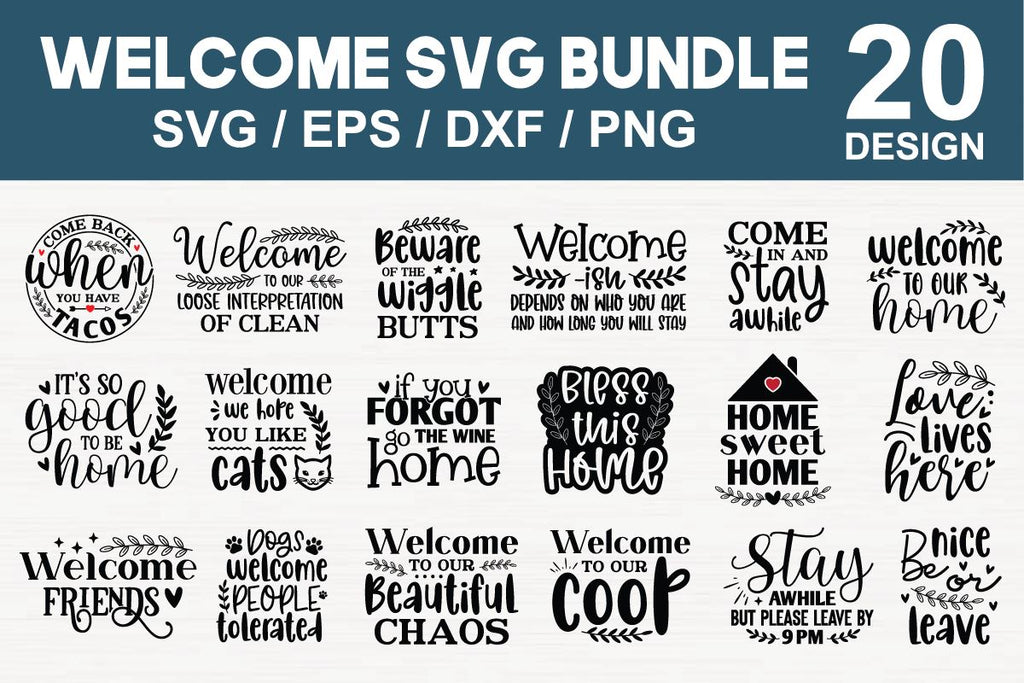 Welcome Svg Bundle - So Fontsy