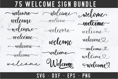 Welcome SVG Bundle, Welcome Sign Svg, Home Svg, Farmhouse Svg , Welcome Bundle SVG Chamsae Studio 