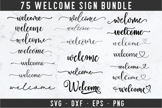 Welcome SVG Bundle, Welcome Sign Svg, Home Svg, Farmhouse Svg , Welcome Bundle SVG Chamsae Studio 