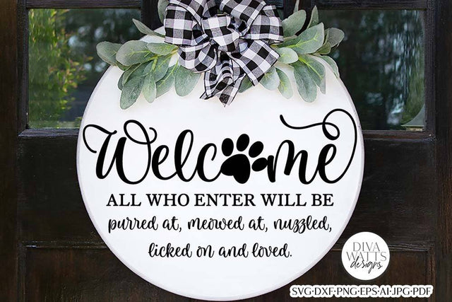 Welcome SVG | Cat Lover's Design SVG Diva Watts Designs 