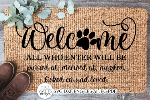 Welcome SVG | Cat Lover's Design SVG Diva Watts Designs 