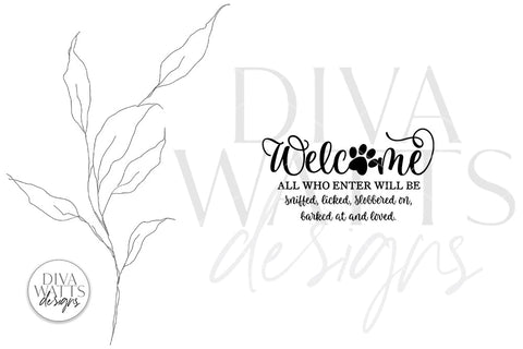 Welcome SVG | Dog Lover's Design SVG Diva Watts Designs 