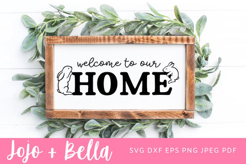 Welcome SVG, Easter Farmhouse Sign SVG, Welcome Hello Cut File , Easter Home Sign Decor, Easter Farmhouse Sign Svg, Svg Files For Cricut SVG Jojo&Bella 