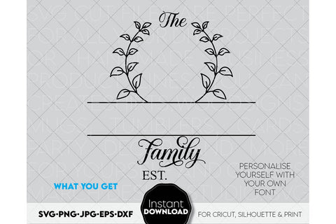 Welcome SVG , Family Sign SVG, Home Decor SVG, Front Porch Welcome Sign SVG, Last Name Monogram SVG SVG March Design Studio 