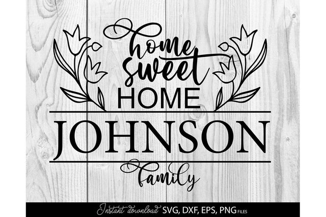 Welcome SVG, Family Sign SVG, Home Decor SVG, Front Porch Welcome Sign SVG, Last Name Monogram SVG SVG March Design Studio 