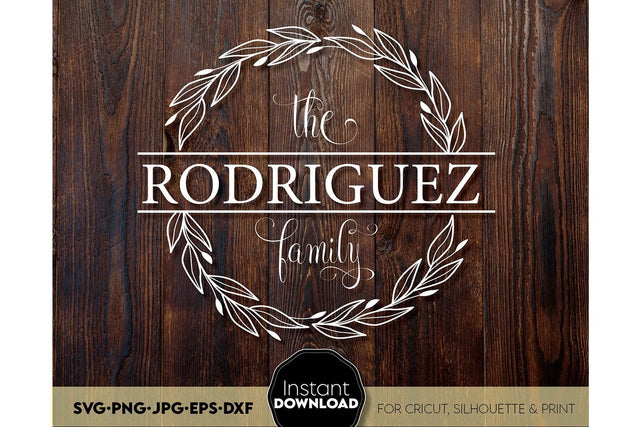 Welcome SVG , Family Sign SVG, Home Decor SVG, Front Porch Welcome Sign SVG, Last Name Monogram SVG SVG March Design Studio 