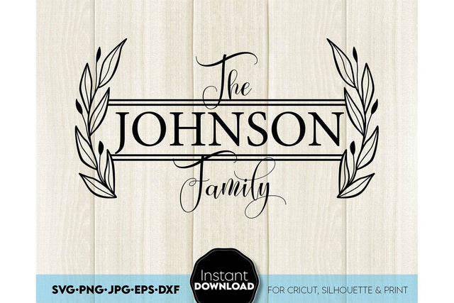 Welcome SVG , Family Sign SVG, Home Decor SVG, Front Porch Welcome Sign SVG, Last Name Monogram SVG SVG March Design Studio 