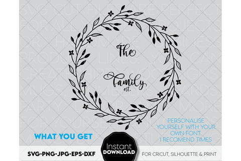 Welcome SVG , Family Sign SVG, Home Decor SVG, Front Porch Welcome Sign SVG, Last Name Monogram SVG SVG March Design Studio 