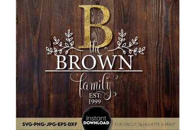 Welcome SVG , Family Sign SVG, Home Decor SVG, Front Porch Welcome Sign SVG, Last Name Monogram SVG SVG March Design Studio 