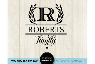 Welcome SVG , Family Sign SVG, Home Decor SVG, Front Porch Welcome Sign SVG, Last Name Monogram SVG SVG March Design Studio 